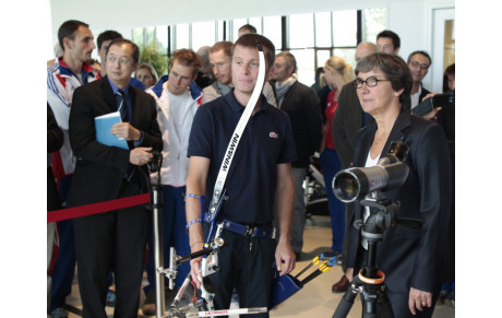 Inauguration du centre de tir à l'arc à l'INSEP